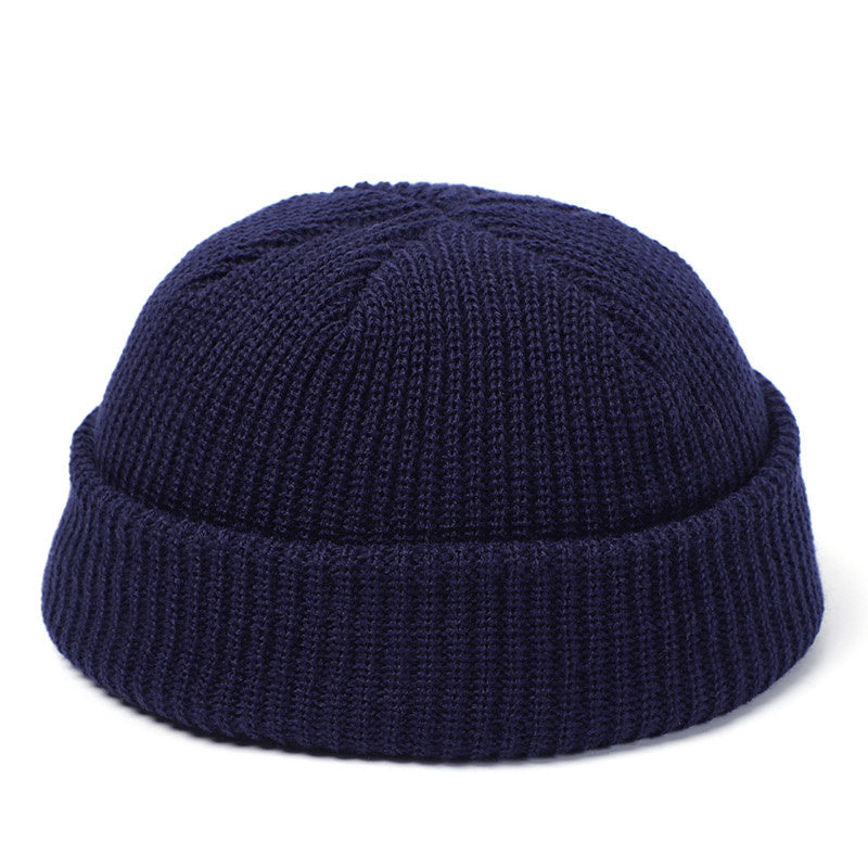 Unisex Knitted Beanie Hat, 100% Acrylic, Warm Skull Cap, Solid Color, Trendy Style, Woven, Fashionable Winter Accessory for Men & Women