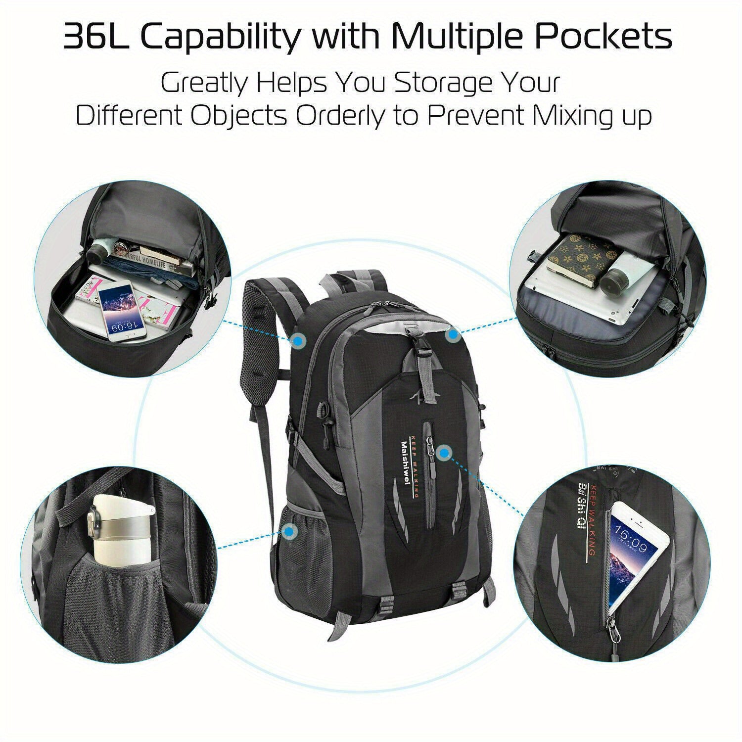 Backpack School Laptop Bag Travel Camping Hiking Rucksack Office Backpack