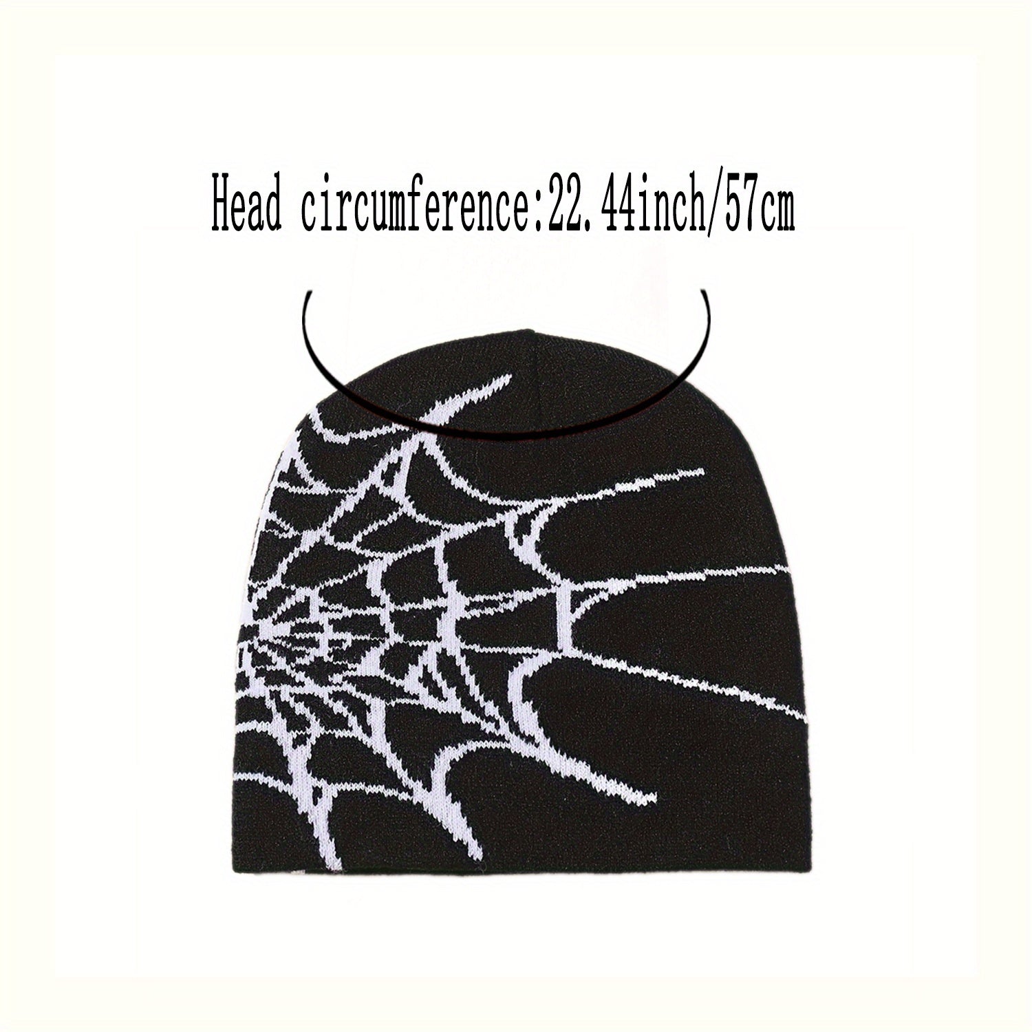 2pcs Spider Web Hip Hop Beanie Set - Y2K Fashion Knit Caps, Warm & Lightweight, Perfect for Outdoor Activities