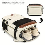 1pc Large Capacity Waterproof Outdoor Sports Leisure Travel Backpack, Travel Backpack, Outdoor Hiking Rucksack With Shoes Compartment, Portable Laptop Schoolbag