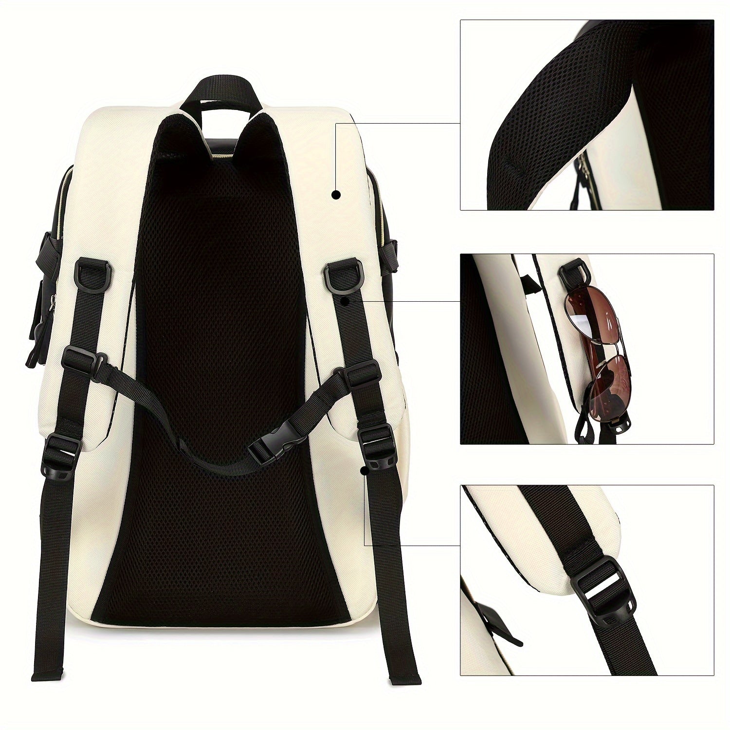1pc Large Capacity Waterproof Outdoor Sports Leisure Travel Backpack, Travel Backpack, Outdoor Hiking Rucksack With Shoes Compartment, Portable Laptop Schoolbag