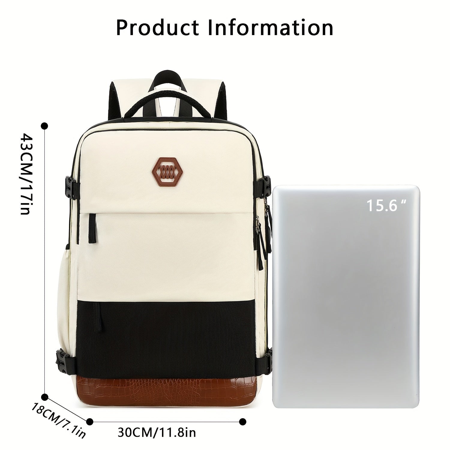 1pc Large Capacity Waterproof Outdoor Sports Leisure Travel Backpack, Travel Backpack, Outdoor Hiking Rucksack With Shoes Compartment, Portable Laptop Schoolbag