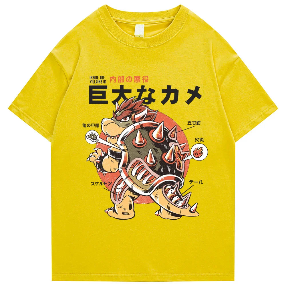2021 Japanese Men's T-shirt Samurai Turtle Cool Unisex Summer T-shirt Funny Print Streetwear Top&Tee European Size T-shirt Men