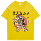 2021 Japanese Men's T-shirt Samurai Turtle Cool Unisex Summer T-shirt Funny Print Streetwear Top&Tee European Size T-shirt Men
