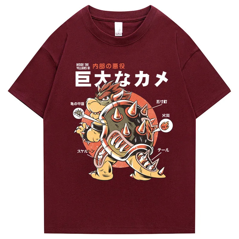 2021 Japanese Men's T-shirt Samurai Turtle Cool Unisex Summer T-shirt Funny Print Streetwear Top&Tee European Size T-shirt Men