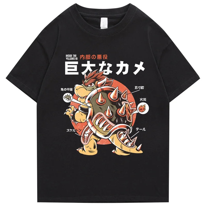 2021 Japanese Men's T-shirt Samurai Turtle Cool Unisex Summer T-shirt Funny Print Streetwear Top&Tee European Size T-shirt Men