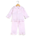 Wholesale 1-12 Years Kids Pyjamas 100% Cotton Plaid Seersucker Soft Sibling Outfits Pjs Loungewear Baby Boys Girls Pajamas Sets