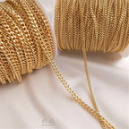 14K Gold Plated Flash grinding chain DIY handwork loose chain necklace bracelet first accessories chain accessories