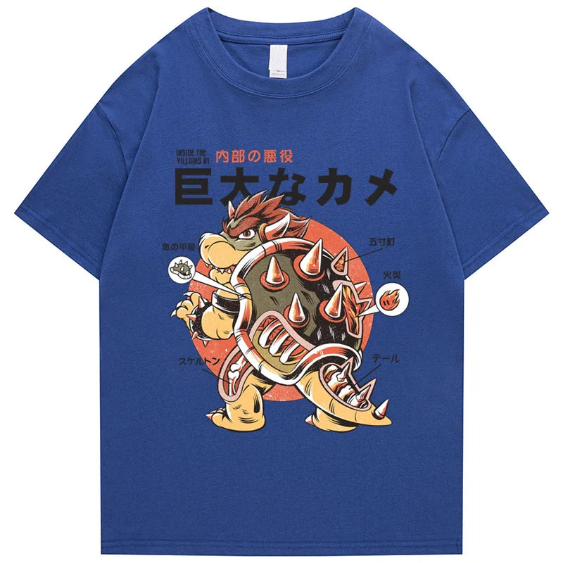 2021 Japanese Men's T-shirt Samurai Turtle Cool Unisex Summer T-shirt Funny Print Streetwear Top&Tee European Size T-shirt Men