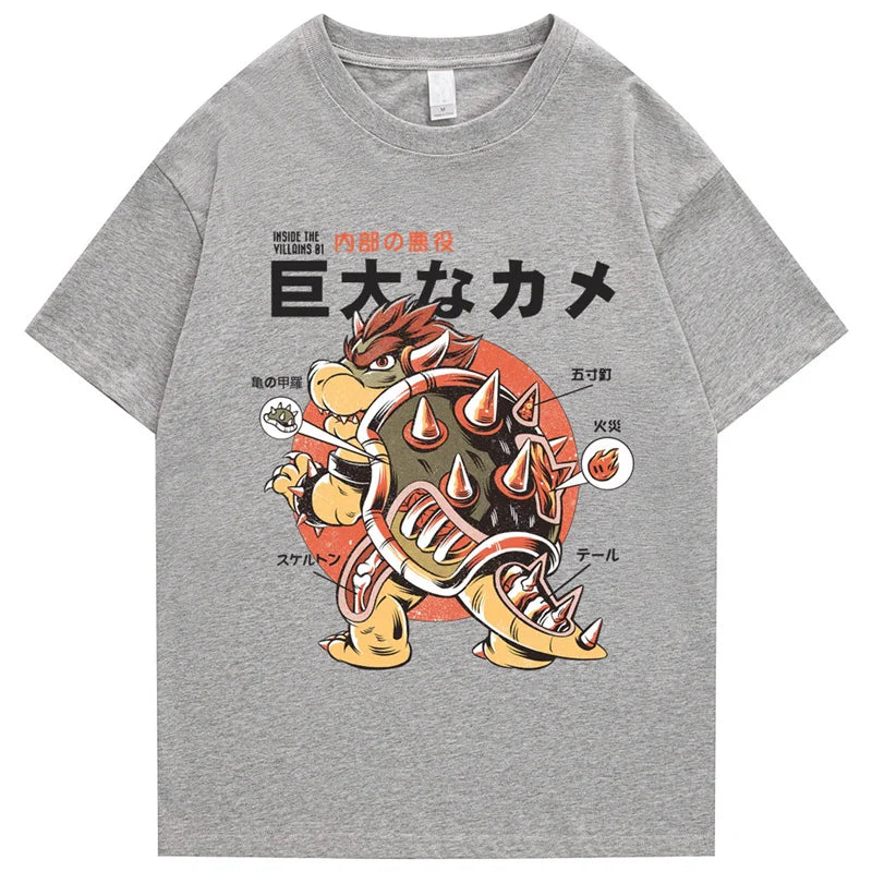 2021 Japanese Men's T-shirt Samurai Turtle Cool Unisex Summer T-shirt Funny Print Streetwear Top&Tee European Size T-shirt Men