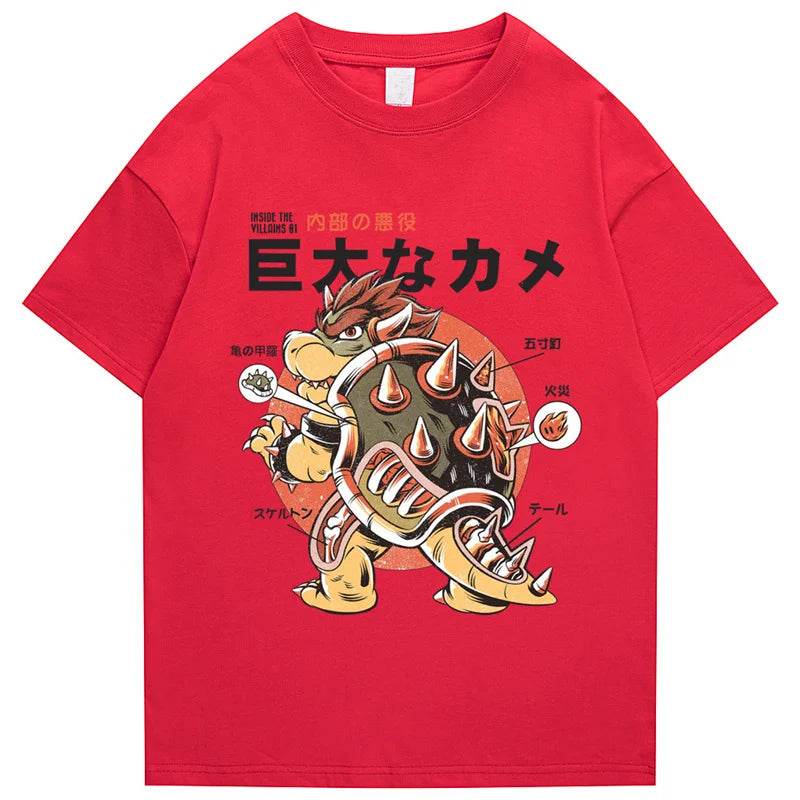 2021 Japanese Men's T-shirt Samurai Turtle Cool Unisex Summer T-shirt Funny Print Streetwear Top&Tee European Size T-shirt Men