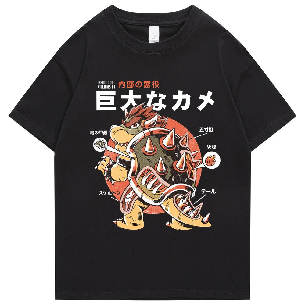 2021 Japanese Men's T-shirt Samurai Turtle Cool Unisex Summer T-shirt Funny Print Streetwear Top&Tee European Size T-shirt Men