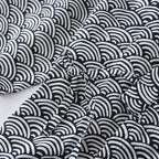 Japanese Style Pajamas for Men Women Kimono Wrap PJs Set Seigaiha Wave Print 100% Cotton Unisex Loungewear Sleepwear Suit