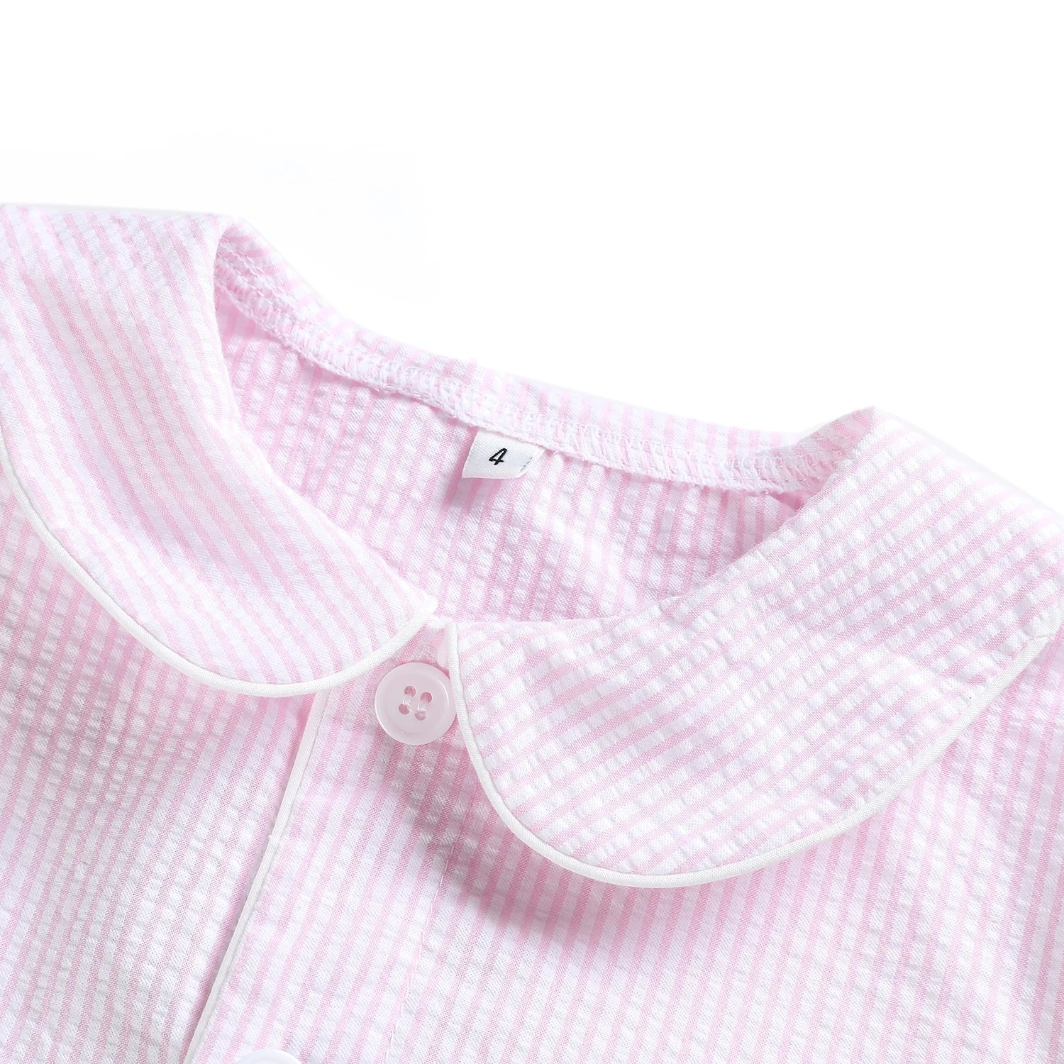 Wholesale 1-12 Years Kids Pyjamas 100% Cotton Plaid Seersucker Soft Sibling Outfits Pjs Loungewear Baby Boys Girls Pajamas Sets