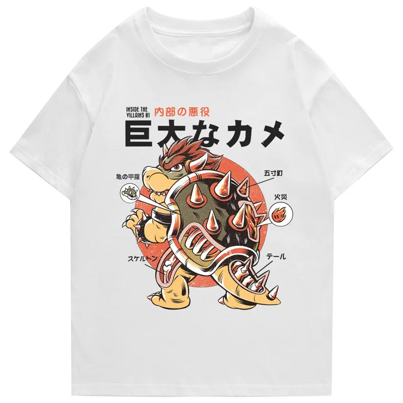 2021 Japanese Men's T-shirt Samurai Turtle Cool Unisex Summer T-shirt Funny Print Streetwear Top&Tee European Size T-shirt Men