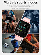 Smart watch with full touch screen, call, message reminder, music control and other functions, compatible with iPhone/android mo