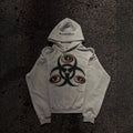 A must-have for trendsetters, dark and quirky printed hooded sweatshirt for autumn and winter, unisex street style hoodie