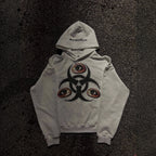 A must-have for trendsetters, dark and quirky printed hooded sweatshirt for autumn and winter, unisex street style hoodie