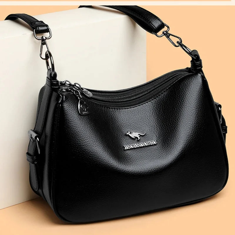Ladies' tote bag, mom bag, large-capacity, versatile single-shoulder crossbody bag, simple commuting and casual bag