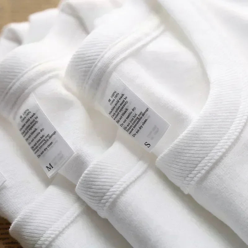 Streetwear long-sleeved T-shirts for men loose fit casual style Sanskrit pattern T-shirts unisex streetwear men clothing