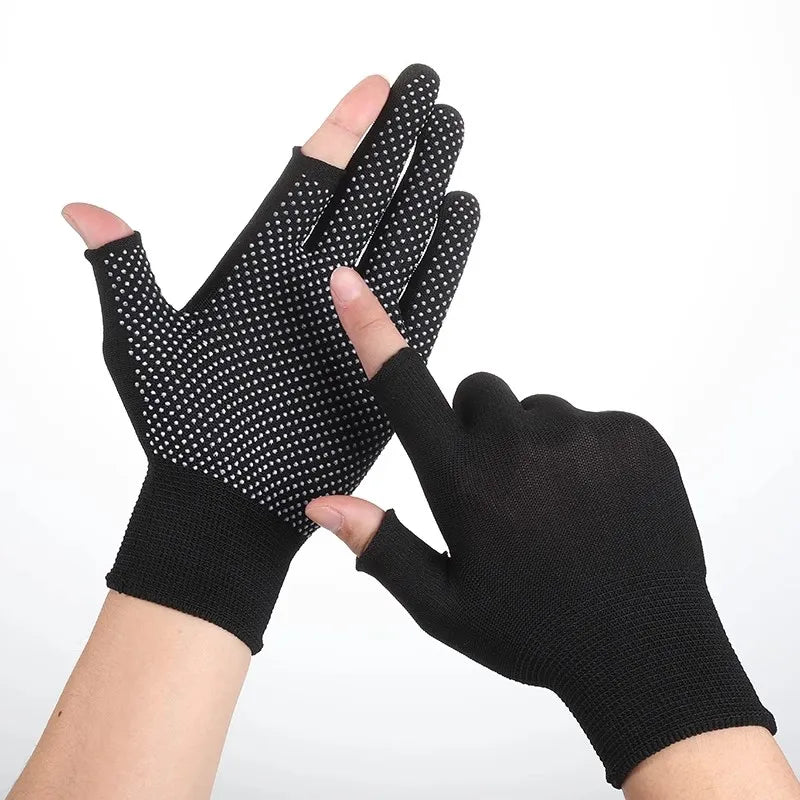 1/50pairs Nylon Gloves with Touch Screen Adhesive Anti Slip and Wear-resistant Labor Protection Men's and Women's Work Gloves