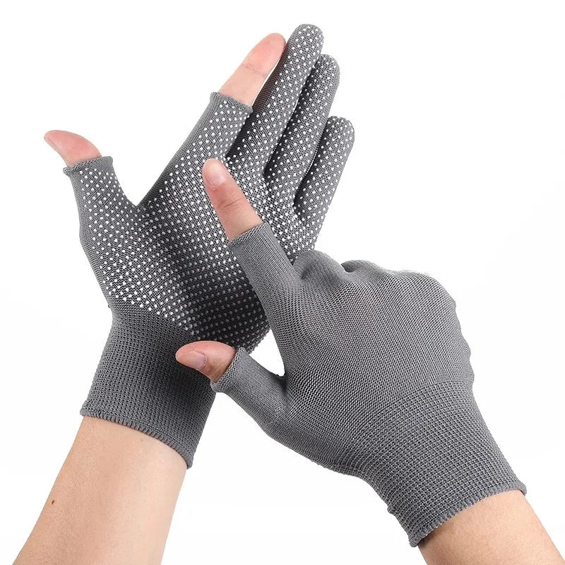 1/50pairs Nylon Gloves with Touch Screen Adhesive Anti Slip and Wear-resistant Labor Protection Men's and Women's Work Gloves