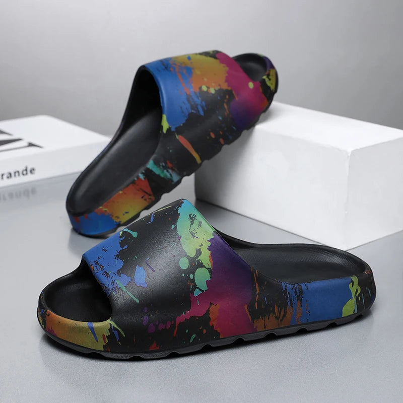 Slippers 2025 New Summer Style Casual Home Non-Slip Sports Men's Outer Wear Beach Sandals