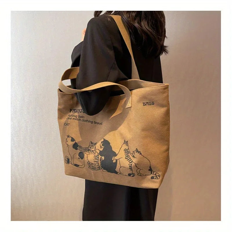 Tote Bag Women's Fashionable Canvas Tote Bag Spacious Durable Shoulder Bag with Zipper Closure Classic Design for Work