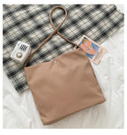 Simple Casual Women's Tote Bags New Large Capacity Commute Shopping One Shoulder Bags Trend All-matched Handheld Cloth Bags