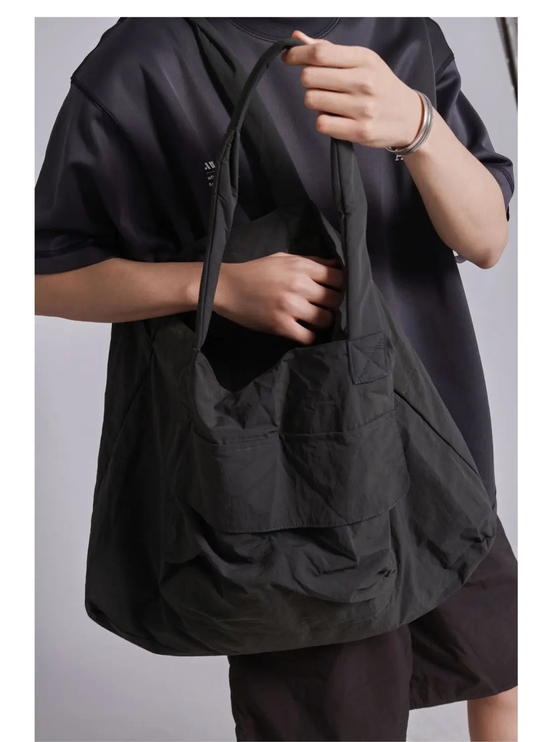 Tote Bag 2024 New Fashion Simple Office Lady Nylon Splashproof Shoulder Bag Handbag All-match