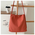 Simple Casual Women's Tote Bags New Large Capacity Commute Shopping One Shoulder Bags Trend All-matched Handheld Cloth Bags