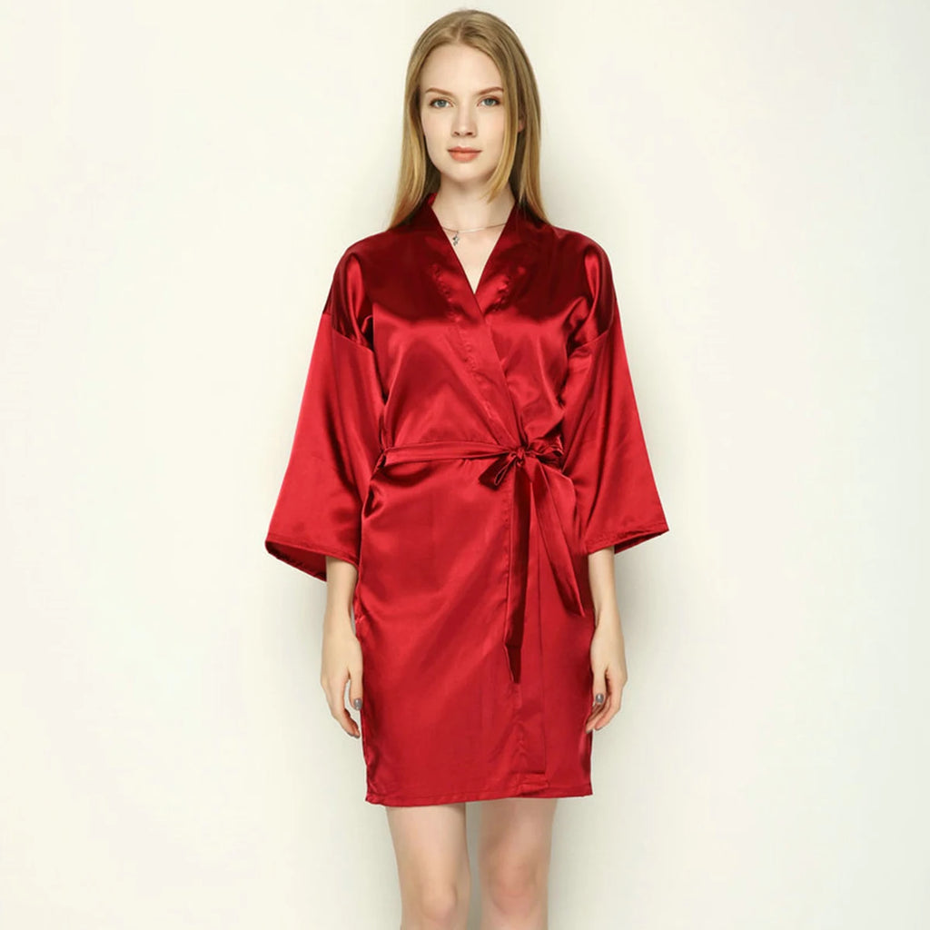 Satin Robes Wedding Bathrobe Bride Bridesmaid Gown Women Clothing Sleepwear