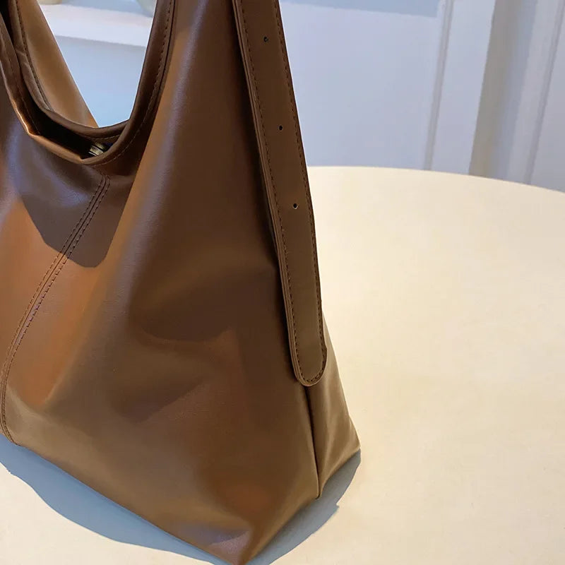 [Tote Bags] New Tote Bag Hand Bill of Lading Shoulder Women's Bag Retro Simple Large Bag Tote Bag