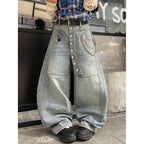 Jeans For Man Baggy Jeans Man Pants Relaxed Fit Denim Trousers Spring Summer Season Blue Classic Men Clothing No Elastic