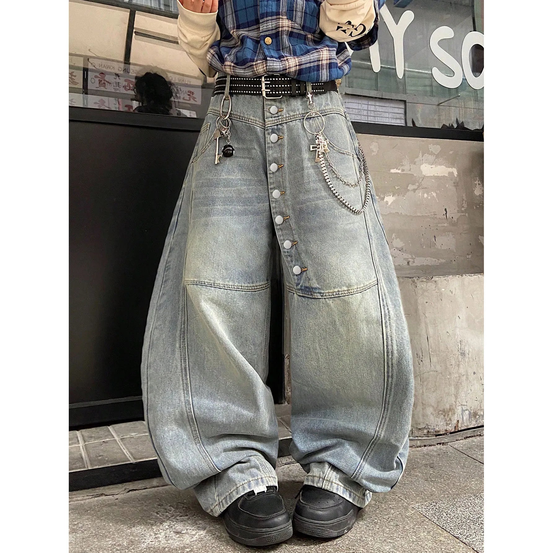Jeans For Man Baggy Jeans Man Pants Relaxed Fit Denim Trousers Spring Summer Season Blue Classic Men Clothing No Elastic