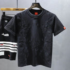 Embroidered Short-sleeved T-shirt for Men Summer New Casual Versatile Half-sleeved Undershirt