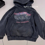 Boys Hooded Sweater Autumn New Children's Retro Trendy Casual Jumper Boys Loose Top 2025