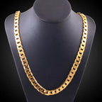 Pure Gold Color Chain Jewelry, Chapado 24k Ouro 10mm Heavy Chain For Men 20 Man20, 22", 24", 26", 28", 30"
