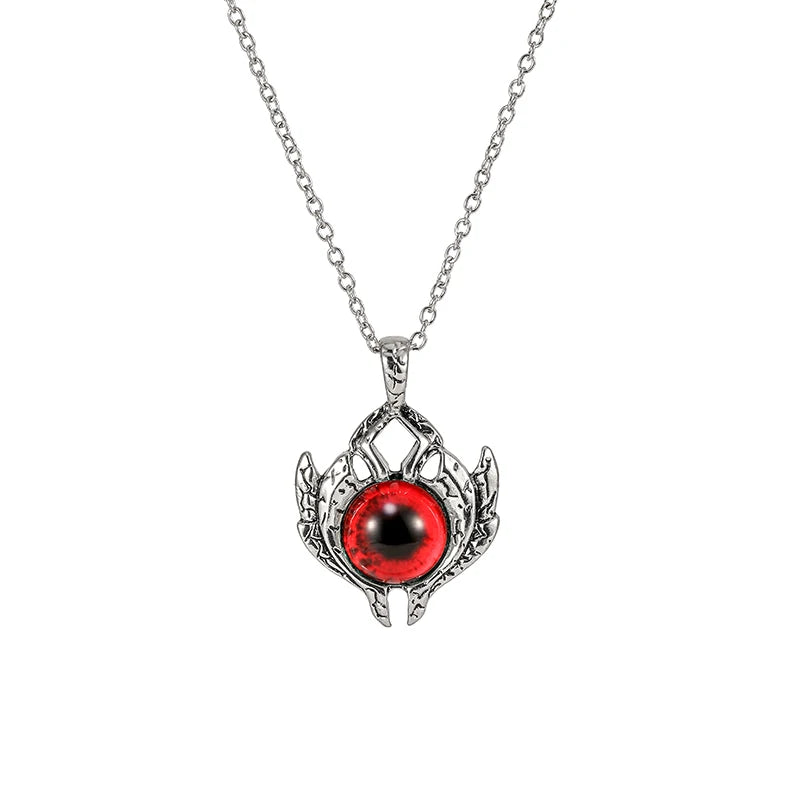 Antique Evil Eye Pendant Necklace For Women Men Creative Punk Hollow Star Colorful Eyeball Connect Choker Chain Jewelry Gifts