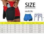 Men Running Shorts 2 In 1 Double-deck Sport Shorts Sportswear Gym Fitness Short Pants Training Jogging Bottom Men's Clothing