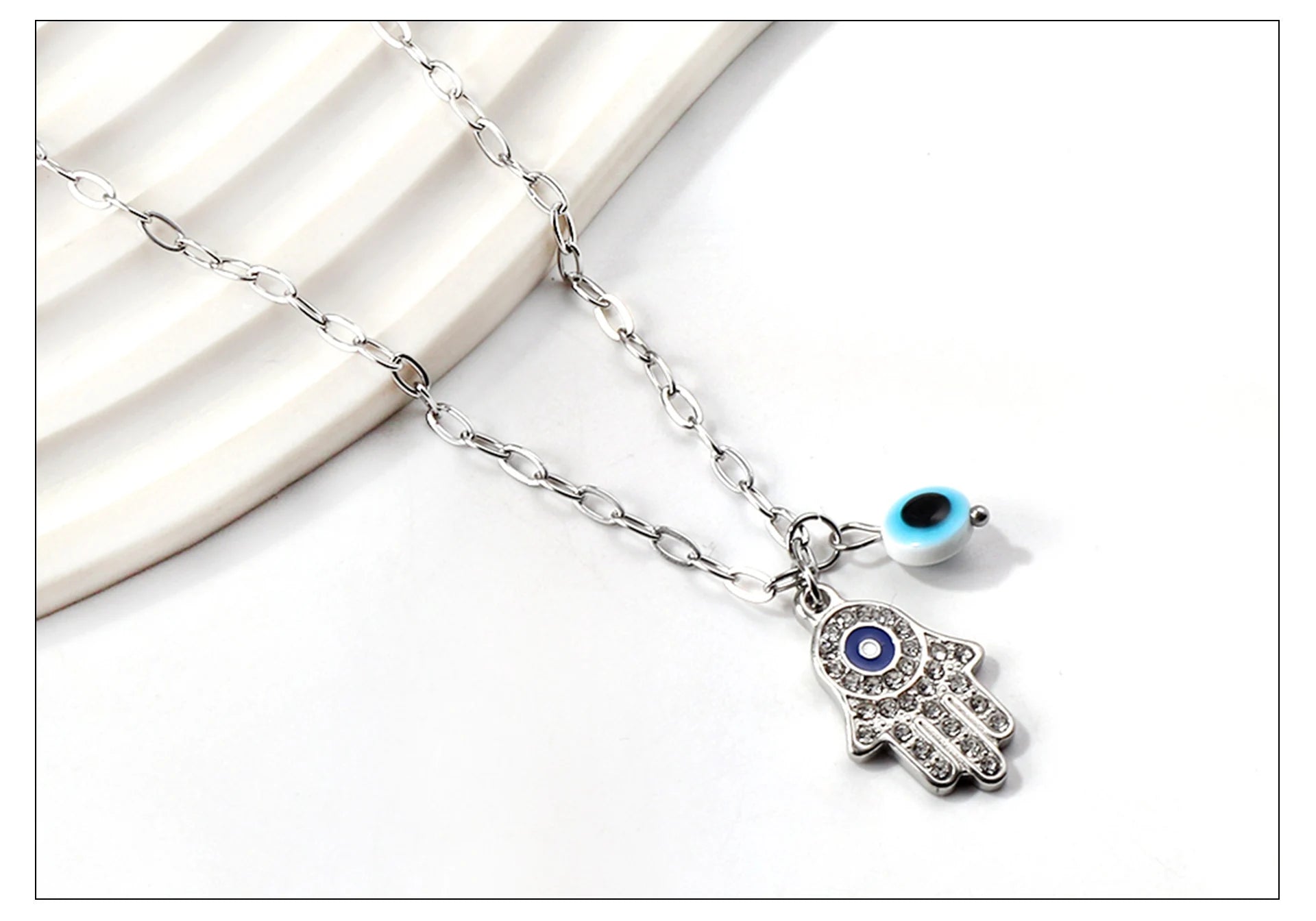 Evil Eye Pendant Necklaces For Women Girls Trending Gold Plated Layer Chain Choker Necklace Jewelry Birthday Gifts Free Shipping
