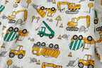 Pajamas Set for Boys 100% Cotton Full Print Excavator Kids Pjs Long Sleeve Elastic Cuffs Soft Sleepwear For Age 1-8 Years