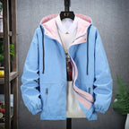 Hooded Windbreaker Man 8XL 7XL Japanese Casual Blouson Jaket Hoodies Black Male Plus Size 6XL Bomber Spring Autumn Clothes Coats