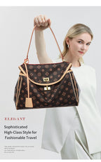 Ladies' tote bag, European and American retro handbag, printed underarm bag, fashionable commuting crossbody bag