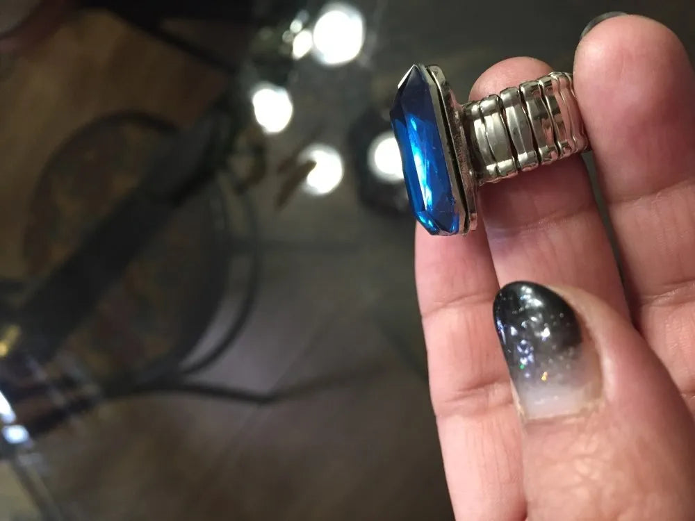 Personality Elegant Big Ring for Women 7 Colors Big Resin Stone Fashion Elastic Stretch Finger Rings Jewelry Christmaswholesale