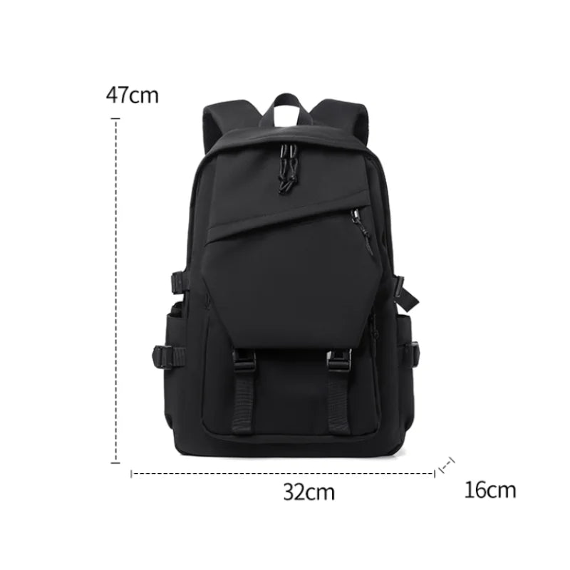 Simple solid color backpack,  travel backpack, plenty of storage space, very suitable for commuting, school, work and going out.