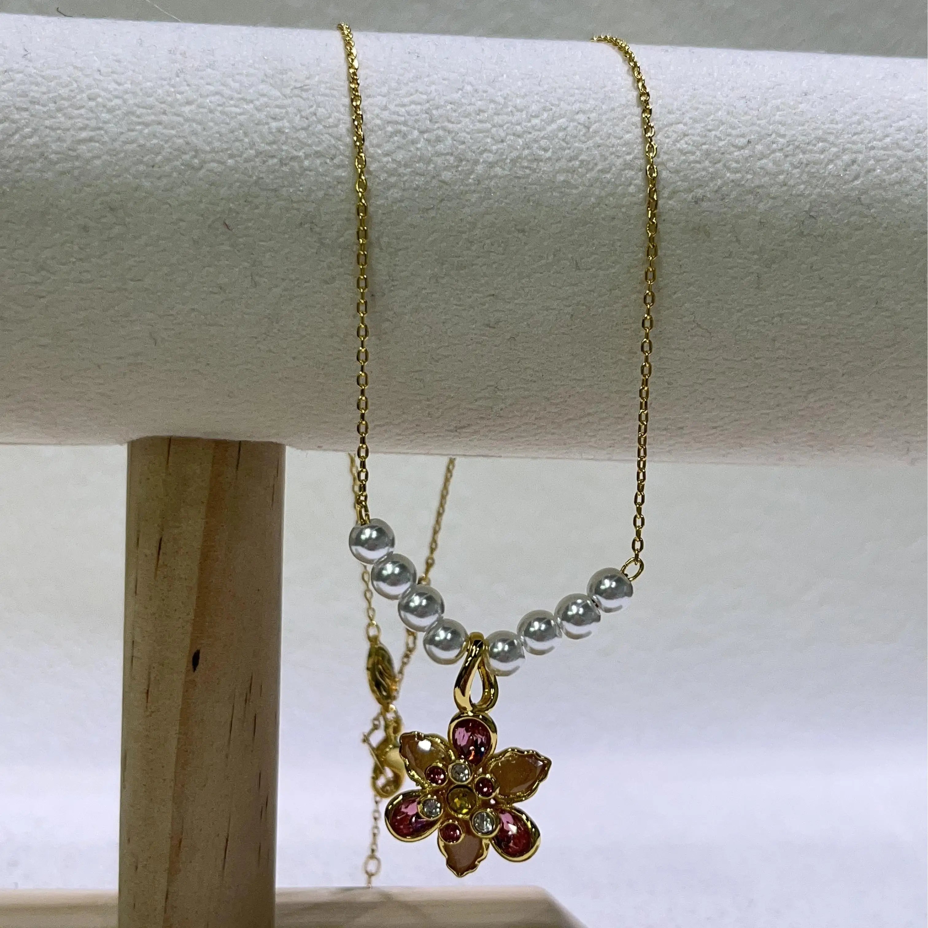 Necklacef Flower Love Original High Quality Jewelry Luxury Brand Crystal Exquisite Pendant Crystal Party Gift for Women