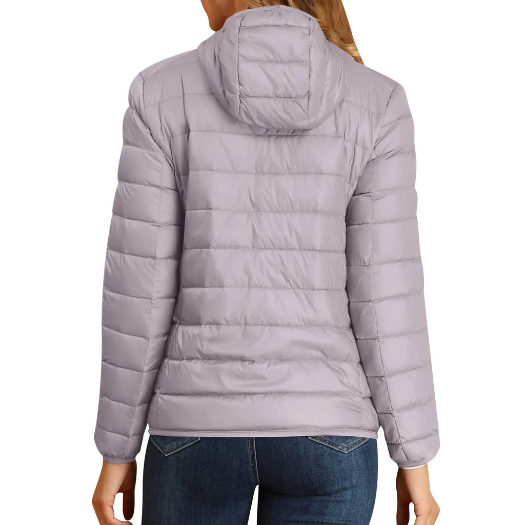 Women Puffer Jacket Plus Size 2025 New Spring Autumn Female Ultra Lightweight Packable Hooded Down Coats
