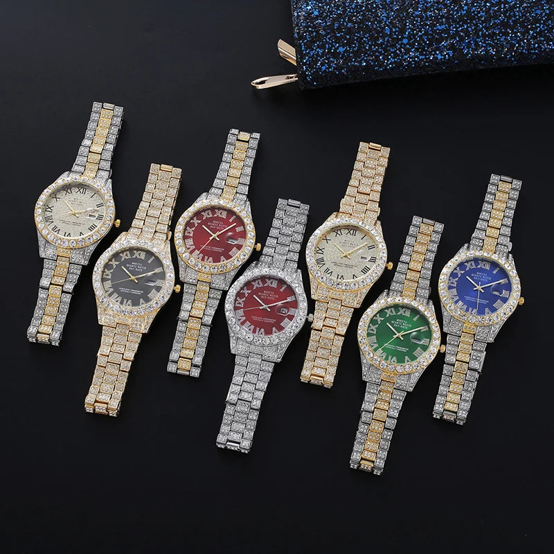 Luxury Ladies Watch With High End Feel Fashionable And Trendy Calendar Roman Starry Sky Diamond Studded Quartz Watch