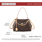 Ladies' tote bag, European and American retro handbag, printed underarm bag, fashionable commuting crossbody bag